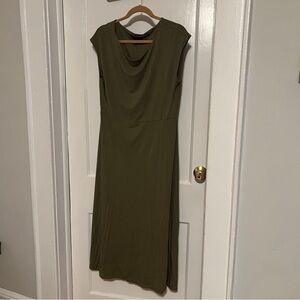 Banana Republic Factory Khaki Green Midi Dress